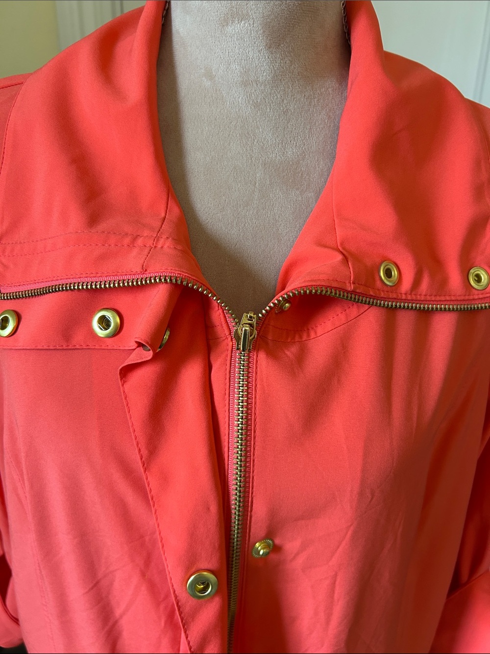JM Collection Coral Utility Jacket with Gold Hardware size 16 - Picture 2 of 5